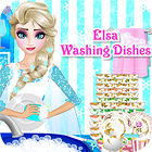 Elsa Washing Dishes 游戏