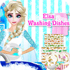 Elsa Washing Dishes 游戏